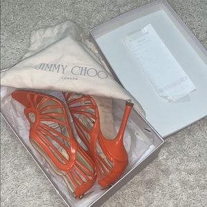 Jimmy choo lightly worn orange heels